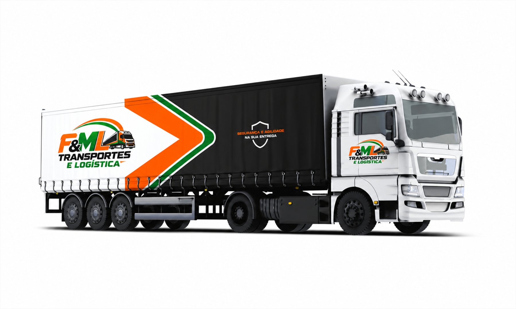 Carreta da F&ML Transportes e Logística